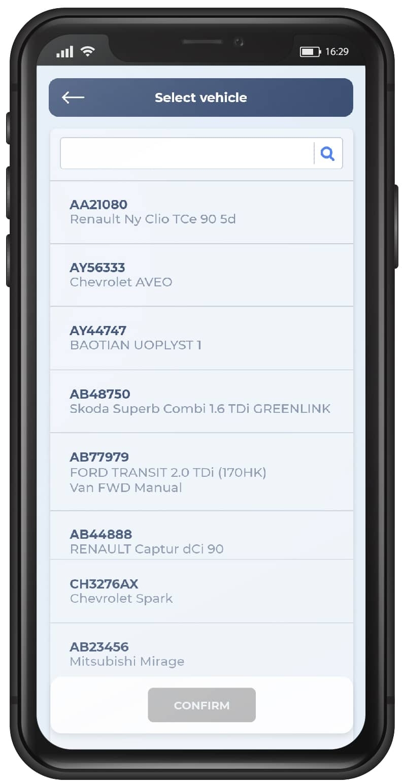 Driver App flaadestyringsloesning obiplus 3